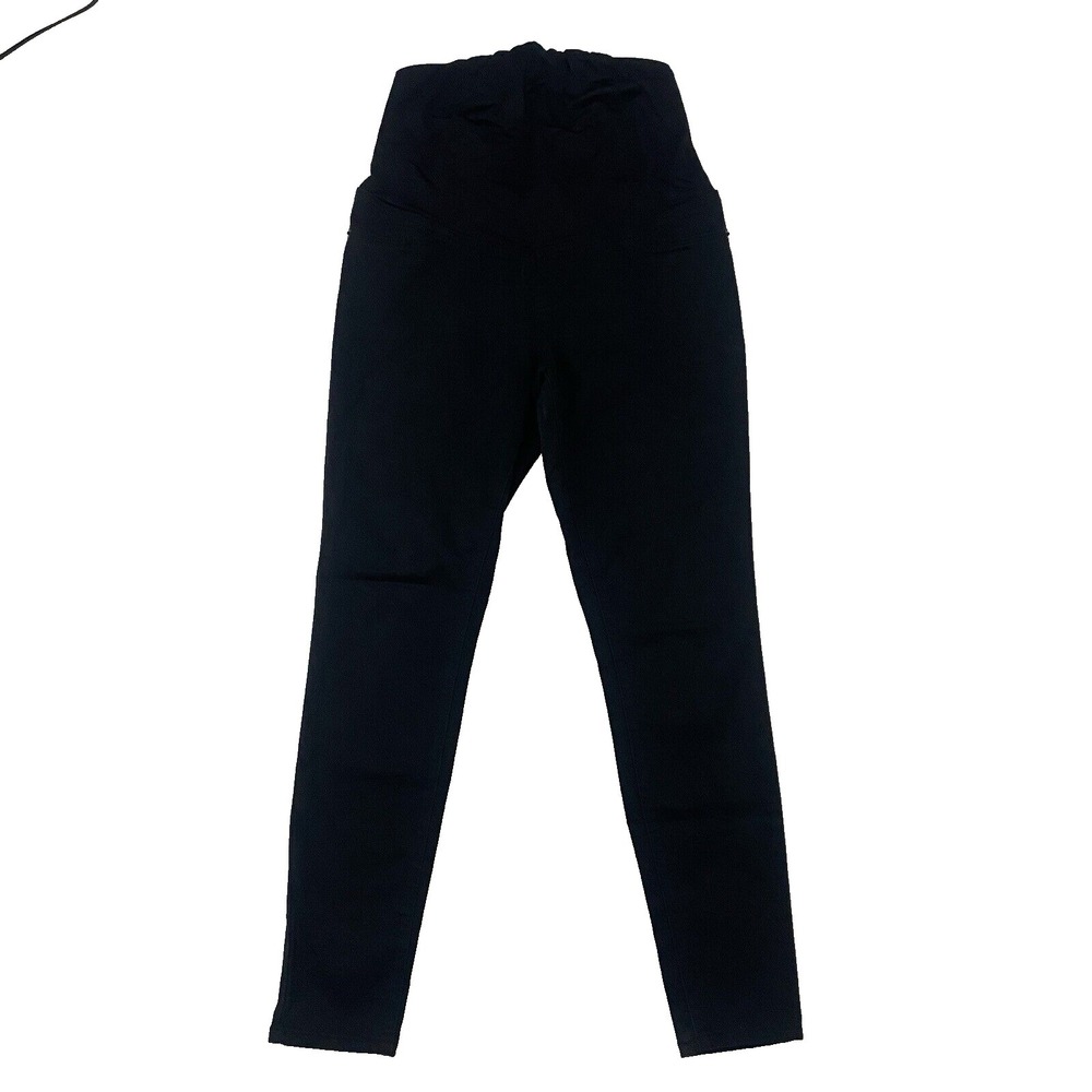 Isabel Maternity Black Denim Skinny Jeans Size 4 Cotton Blend Stretch